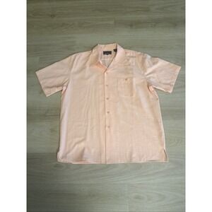 Pronti Collection by Phita Men's Shirt Size XXL Short Sleeve Peach
